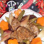 茗荷と豚肉の黒酢炒め＆大葉とキャベツのマヨ味噌サラダ（お家カフェ）
