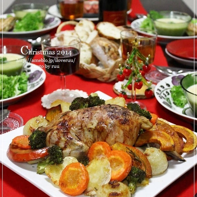 クリスマスご飯2014。～肉好きに捧ぐ♡超肉ローストチキン～