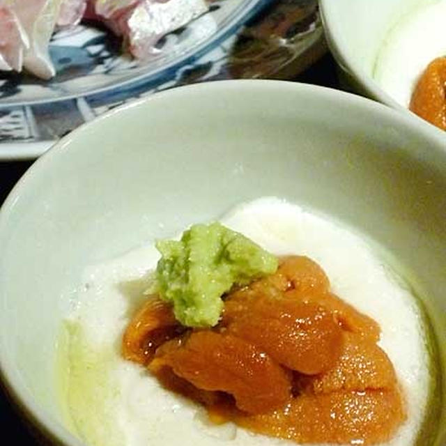 とろろにウニｘえごま油