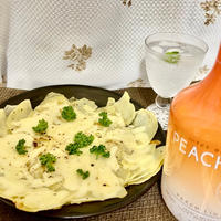 じゃが芋のガレット⭐︎スピリキサワーと料理⭐︎オリジナル・ピーチツリーで楽しいウチ飲み♪