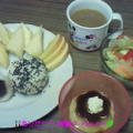 Good－morning Kyonの食パンでお饅頭＆フルーツ盛り～＆野菜サラダ～編じゃよ♪
