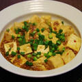 麻婆豆腐 と 真鯛の中華風カルパッチョ