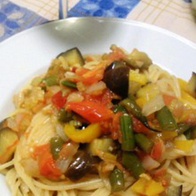 季節野菜でSpaghetti all' ortorana