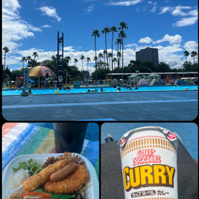夏のお約束でやっとプールへ