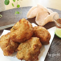 パクチー香る海老の落とし揚げ♡