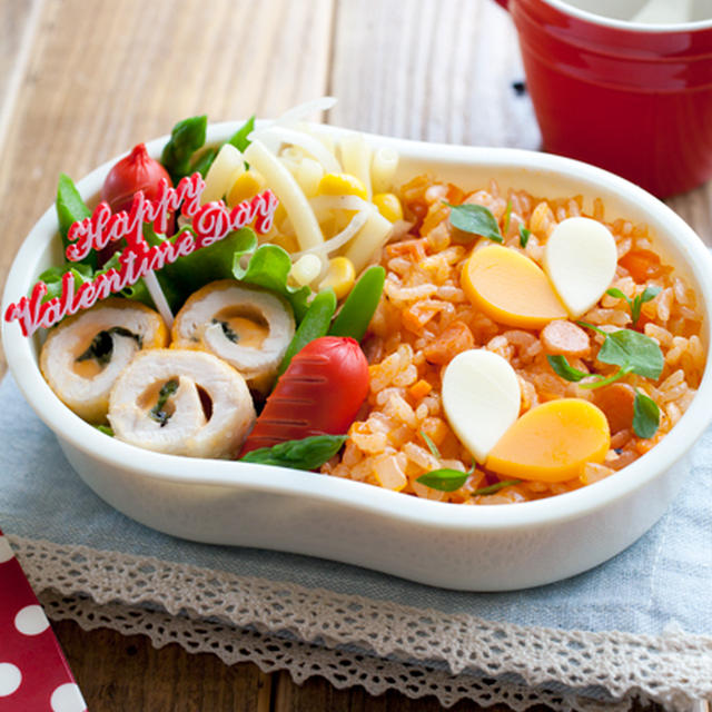 バレンタイン♡ケチャップライスのお弁当