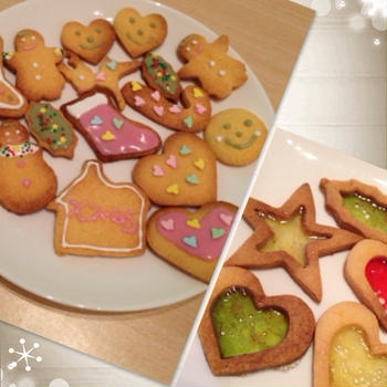 クリスマスクッキーの出来上がり〜ヾ(*´▽`)ﾉ"