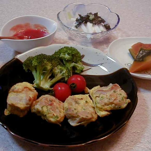 チキンピカタと南瓜ほっくり煮