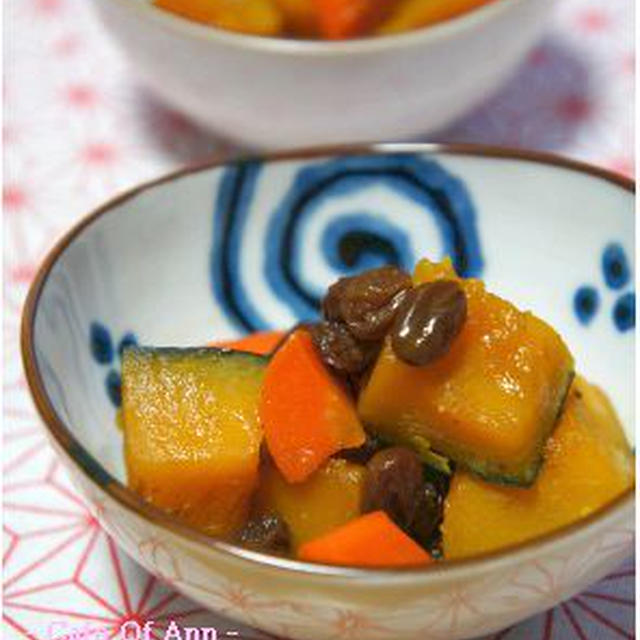 かぼちゃと人参のはちみつレーズン煮