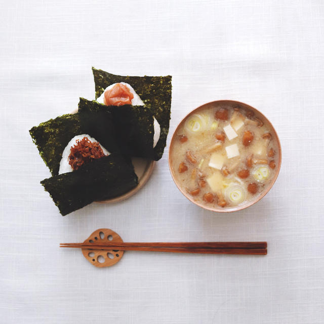 Onigiri &amp; miso soup