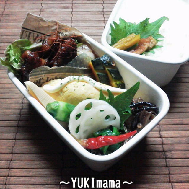 ピンチな時の＾＾豚こまと玉ねぎのソテーバルサミコトマトソース～パパのお弁当～