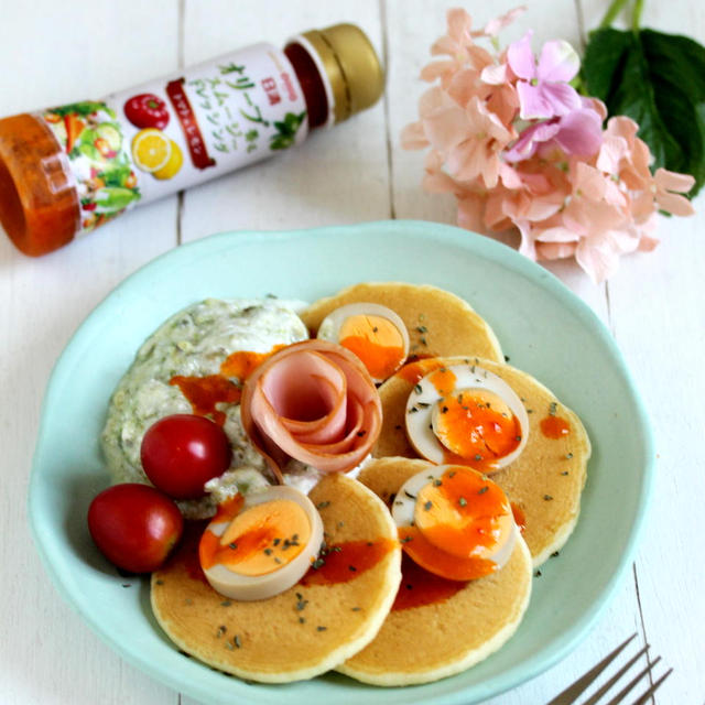 * お食事パンケーキで朝カフェ♪