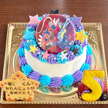 【ミライドンとコライドンのケーキ】伝説のポケモンをケーキに！