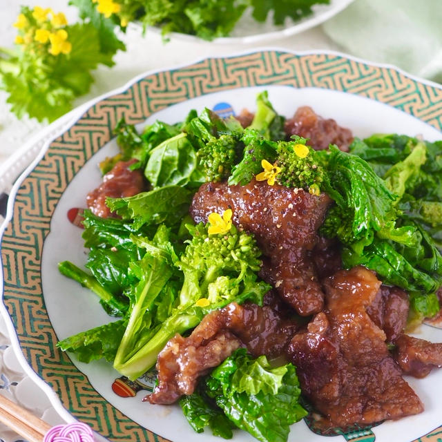 【コク旨タレでご飯がススム】牛肉と菜の花のオイスター旨味炒め