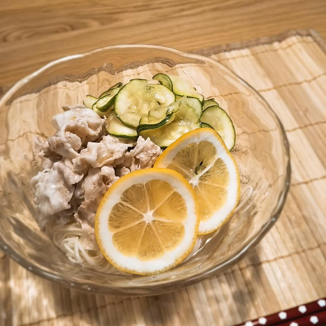 塩レモン豚しゃぶそうめん