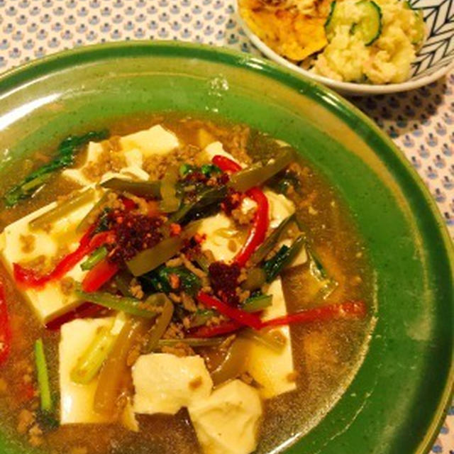 甘辛豆腐スープ