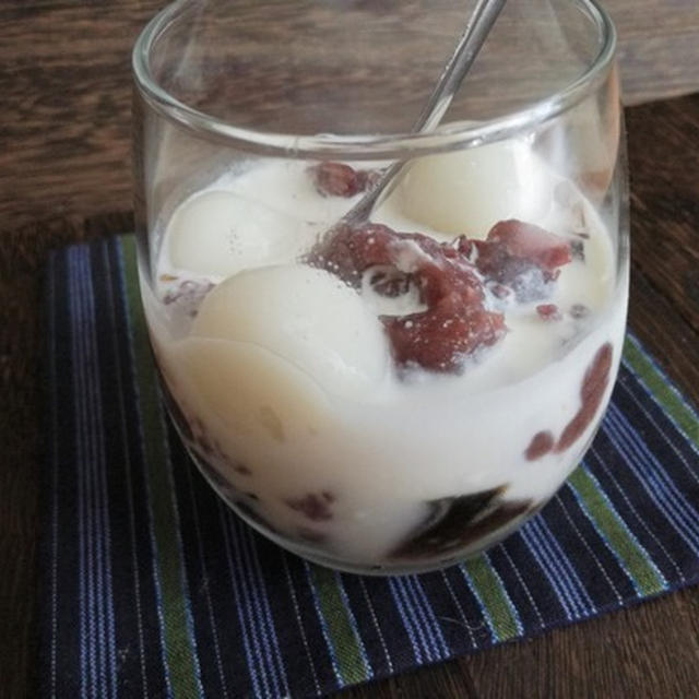 製餡所で買ったあんことコーヒーゼリーで・・・