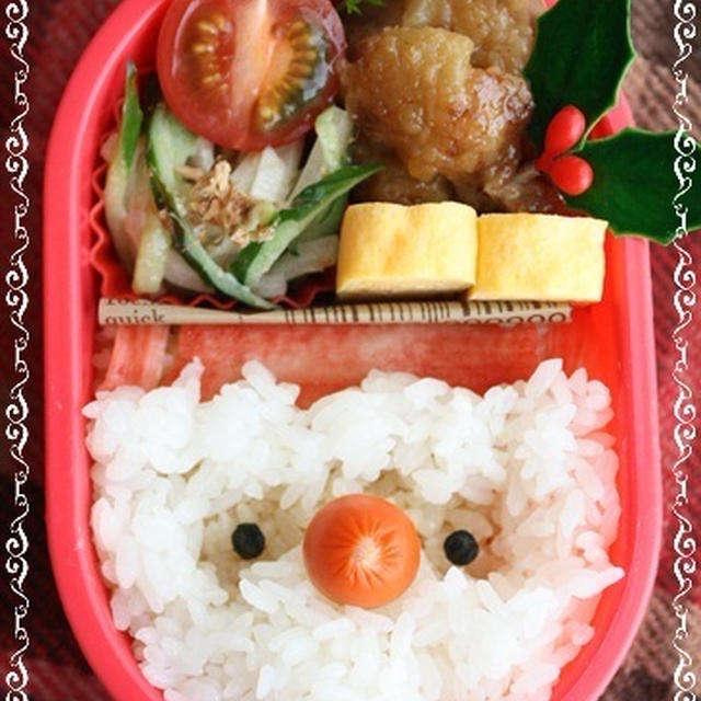 詰めるだけ☆簡単サンタ弁当(作り方)