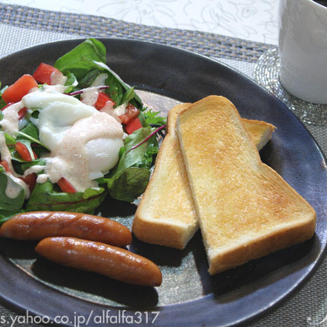 明太子チーズソースの朝食・レシピ