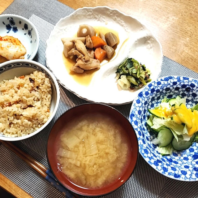 土曜日の主人母の夕食