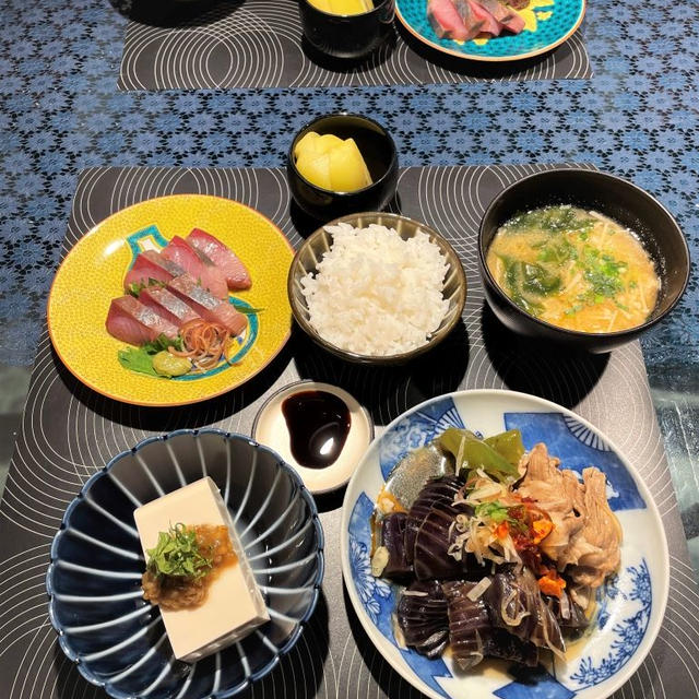 茄子と豚肉焼き浸しの献立