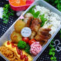 ＊男子高校生豚バラねぎ巻き弁当とパスタ＊