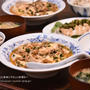 にらたっぷりきのこ入り麻婆豆腐定食