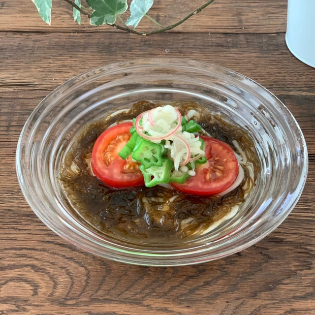 今日のお手軽一品！もずく素麺
