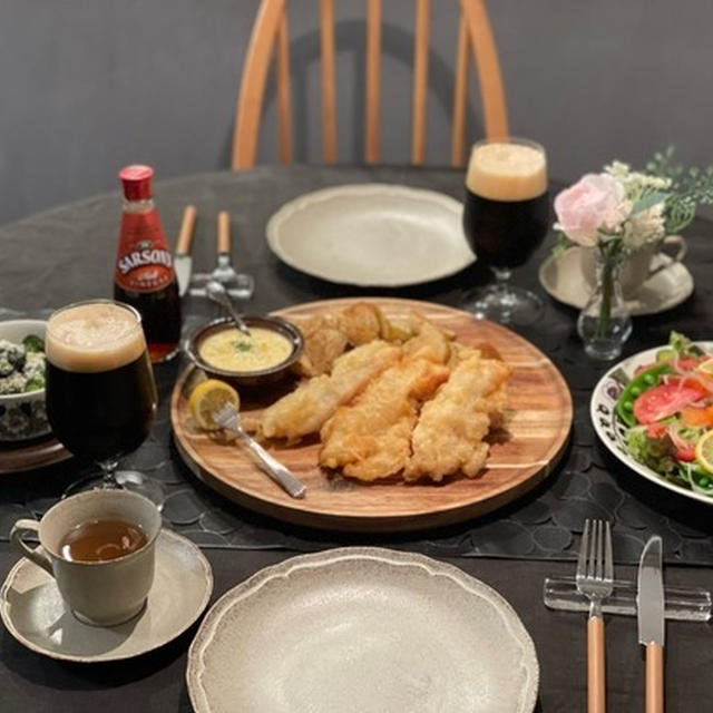 フィッシュ＆チップスの夜ごはん