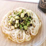 昆布から出る粘りで♪夏野菜ネバネバ素麺