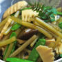 ◆和のおかず【蕗・竹の子・椎茸・絹サヤの煮付け】煮物つゆで簡単！！滅茶美味しいです♪
