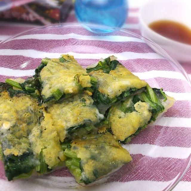 平べったくて食べやすい♪ほうれん草のカリカリ焼き
