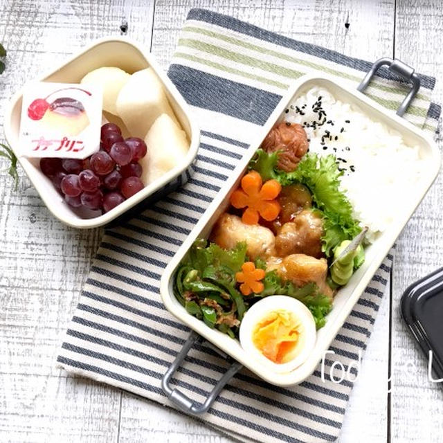 息子の✳︎鶏肉のスイチリマヨ弁当♡