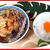 天婦羅蕎麦に玉子かけご飯