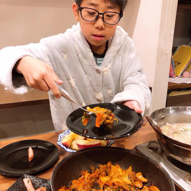 お餅の残りでトッポギ風です！！