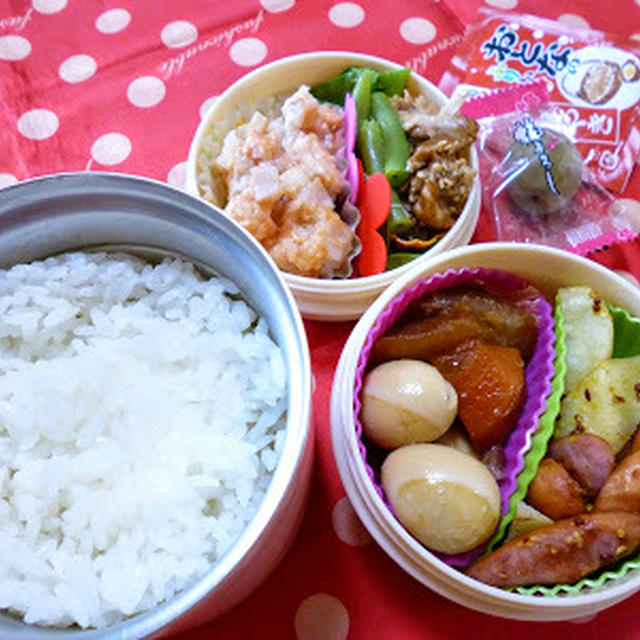 【お弁当】じゃがいもとウインナーのマスタード炒め＆使い回しいろいろ