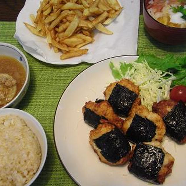 胸肉のヘルシー海苔巻き揚げ＆百年味付け海苔が当たりました