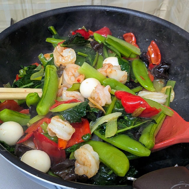 海老と小松菜のうま煮