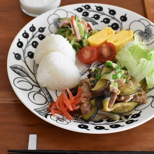 和んプレート朝食「ナスと豚肉の照り照り炒め」