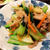【豚肉と青梗菜の炒め物と】
