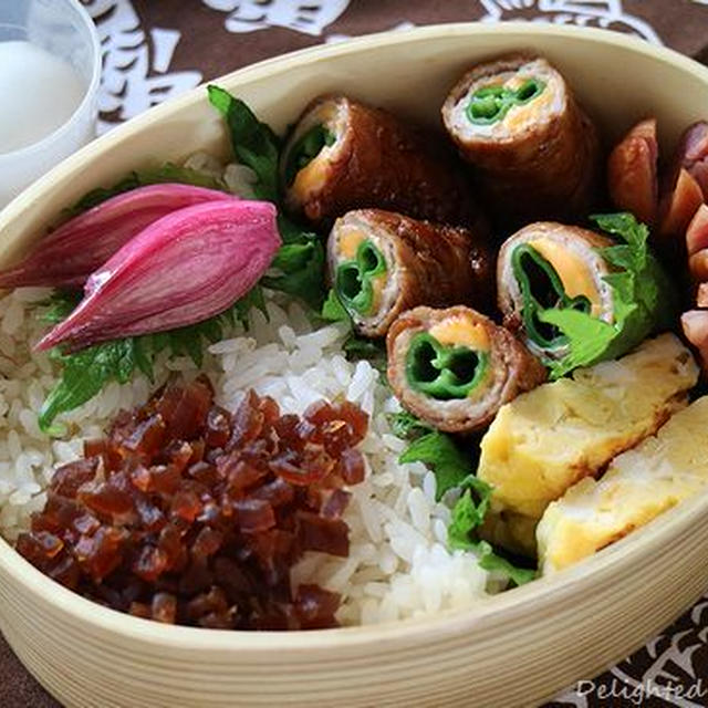長唐辛子の肉巻き弁当
