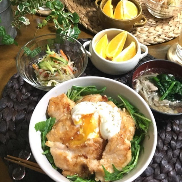 糖質たっぷり晩ごはん♪…試合2日前の献立