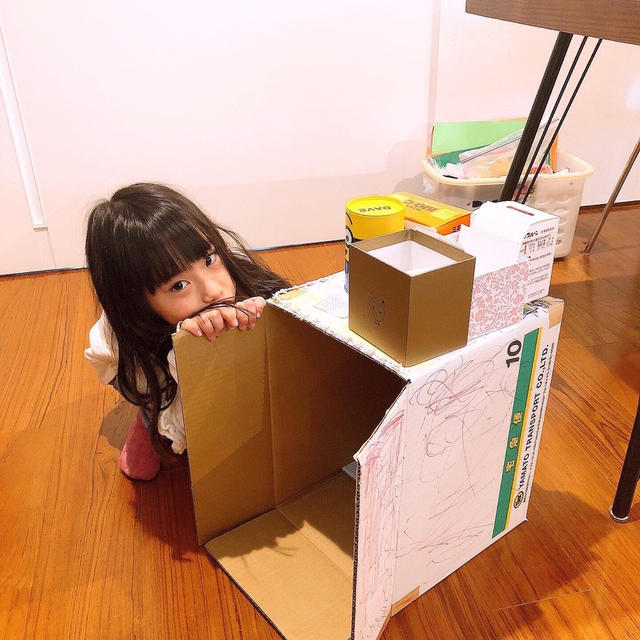 杏ちゃん工作に燃えています！！