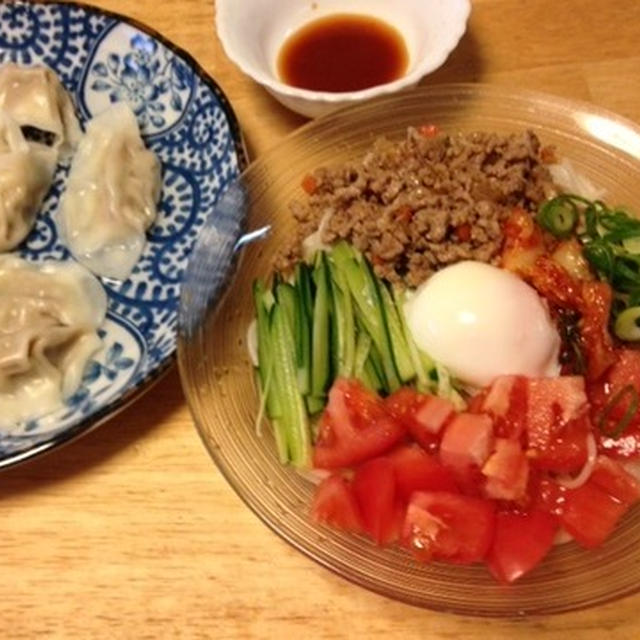 昨夜は肉味噌そうめんなど～