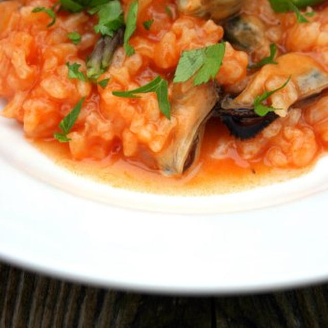 Tomato Risotto with Musselsムール貝入りトマトリゾット