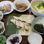 「ささみの梅しそ焼き」をメインに晩酌