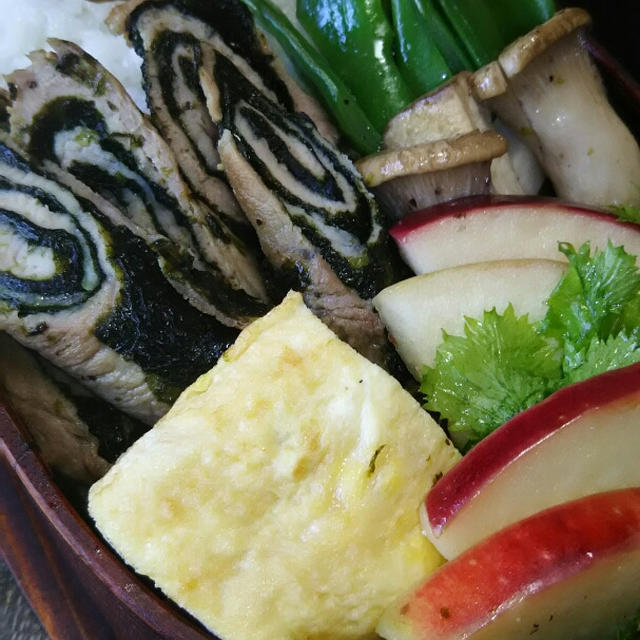 豚肉と海苔のグルグル弁当