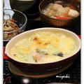 七草粥　鮭と白菜の味噌グラタン