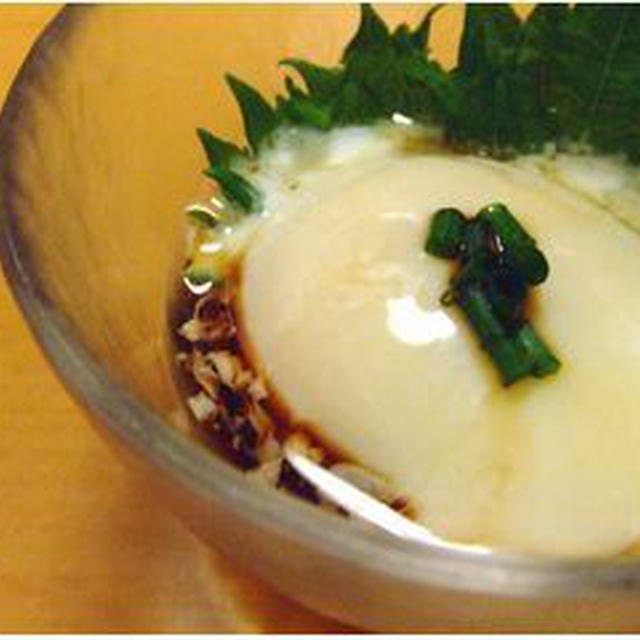 簡単に作れる温泉卵さんで酢の物