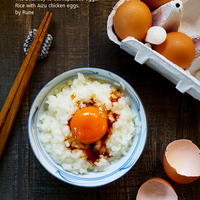 極上の日本の卵の食べ方。会津地鶏たまごをかけたご飯。